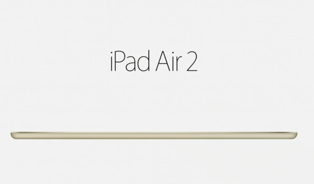 El nuevo iPad Air 2, con 6,1 milímetros de grosor.