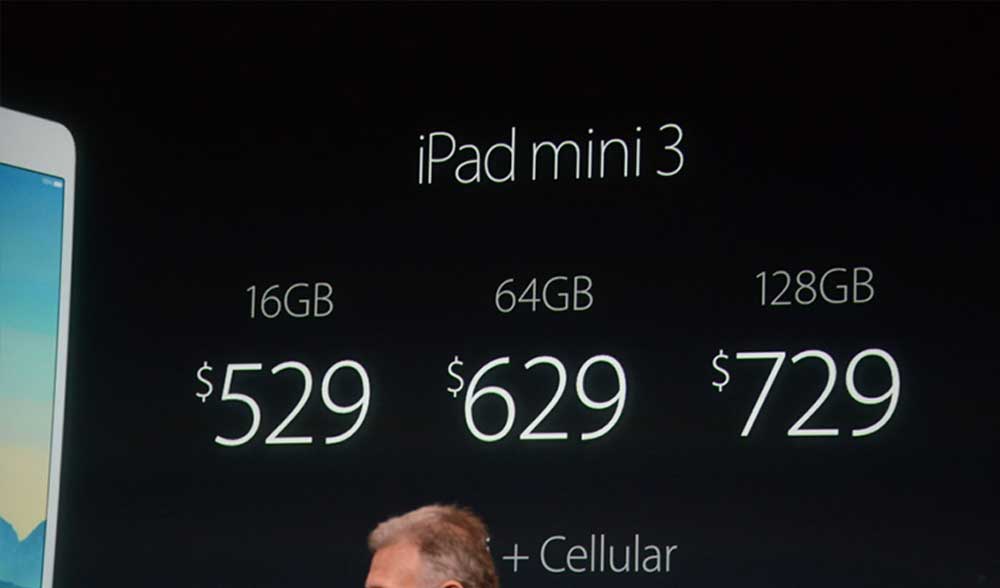 Los precios de iPad mini 3.