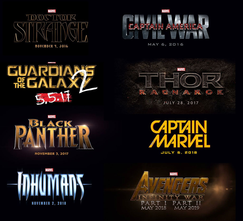 Próximos estrenos de Marvel hasta el 2019