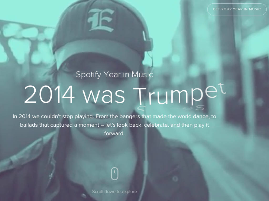 Cifras, datos y listas 2014 en Spotify. 