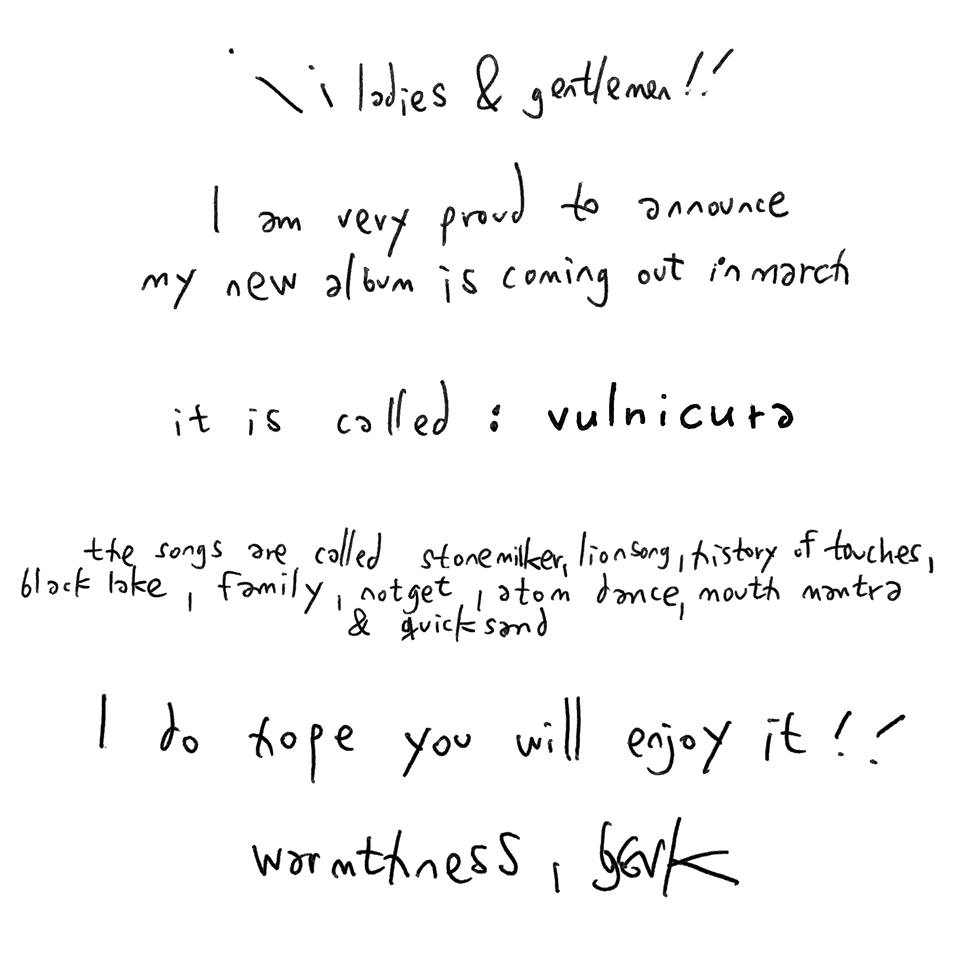 El mensaje de Björk para todos sus seguidores. 