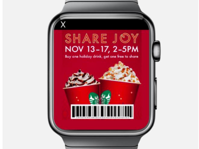 Así se verá la publicidad en el Apple Watch. 