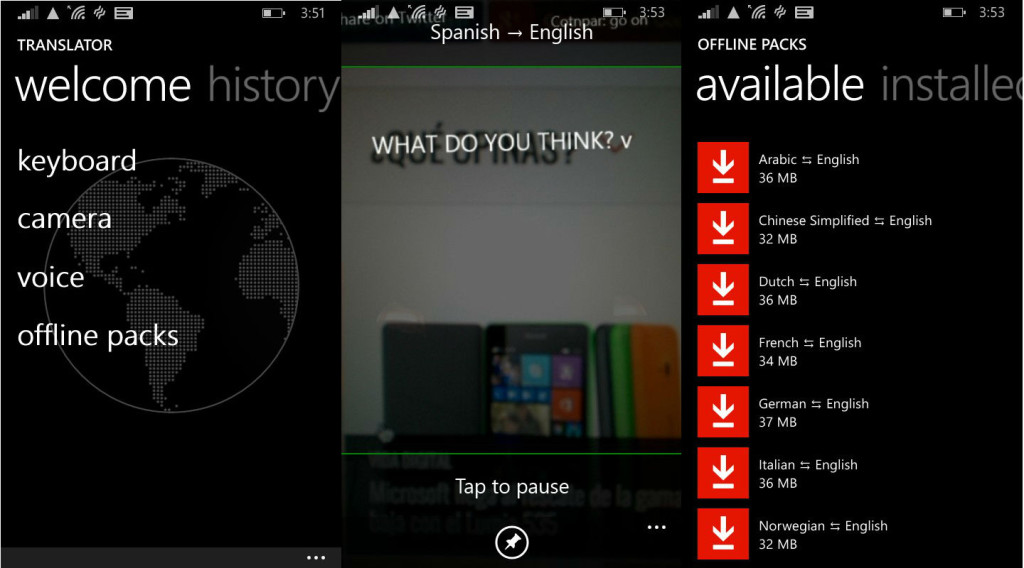 El mejor traductor para Windows Phone.