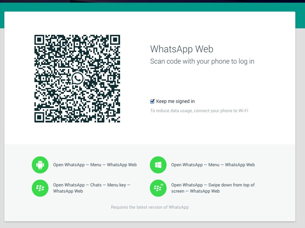 Al entrar en WhatsApp Web desde Google Chrome te encuentras con la siguiente página.