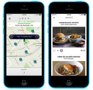 UberEATS para pedir comida a domicilio. 
