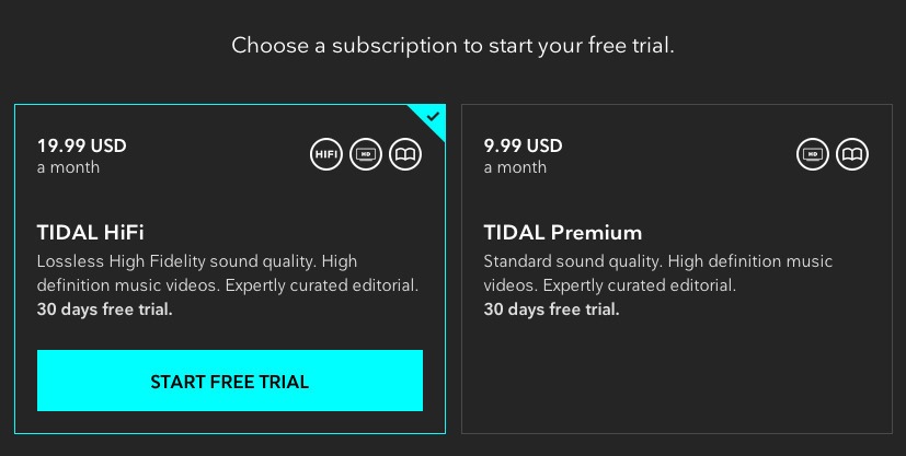 Estos son los planes que ofrece Tidal. 