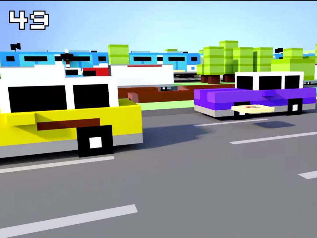 crossy road en primera persona