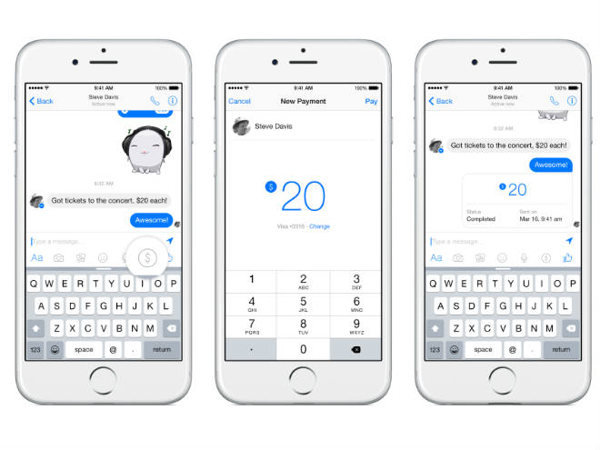 Enviar dinero a través de Facebook Messenger. 