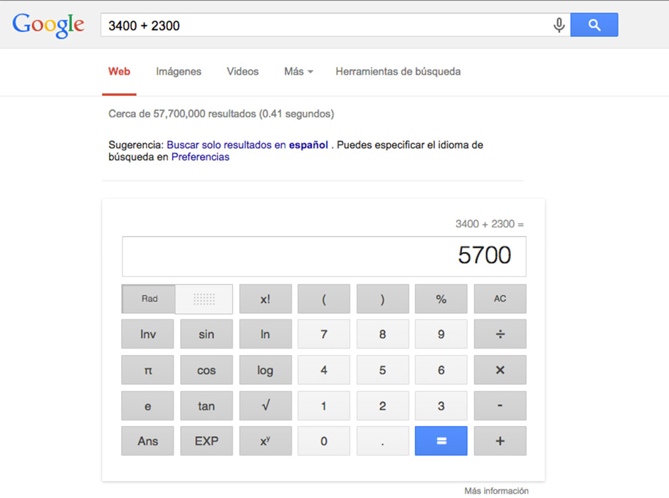 Cuándo tengas dudas de cuánto es 2 + 2, Google te ayuda