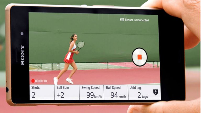 Sensor inteligente de tennis de Sony.
