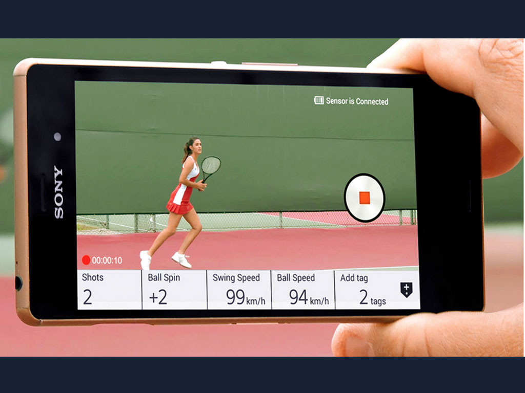 Sensor inteligente de tennis de Sony.