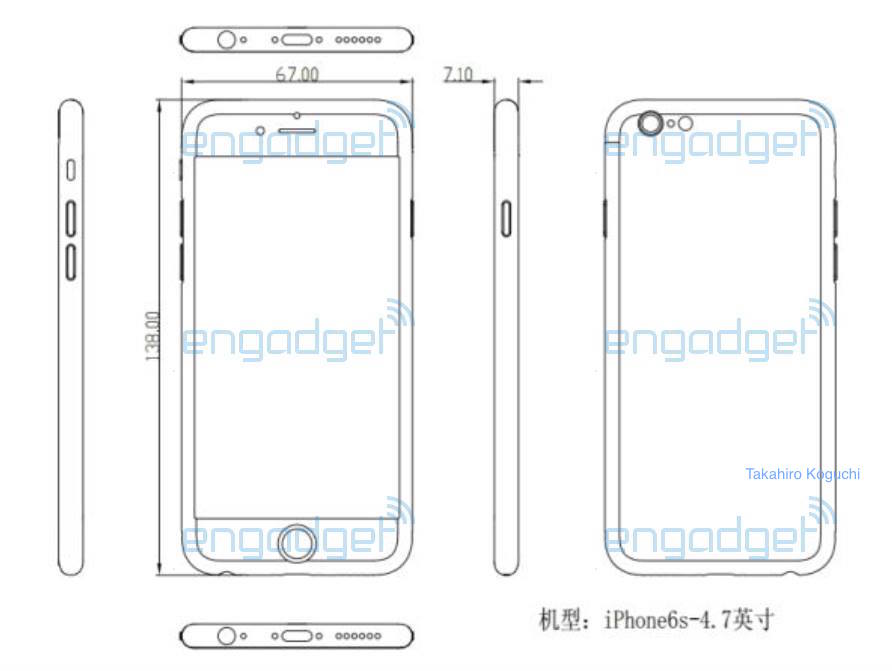 Esquemas del posible iPhone 6S