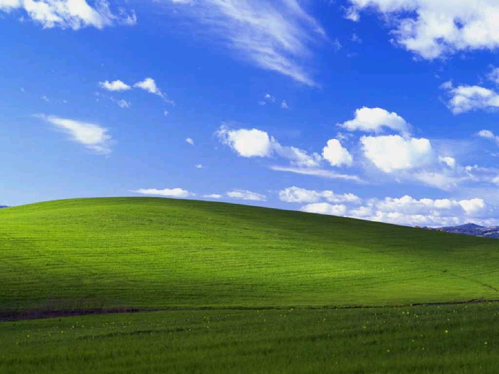 El fondo de pantalla inolvidable de Windows XP.