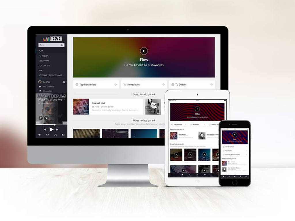 Nuevo 'look' de Deezer.