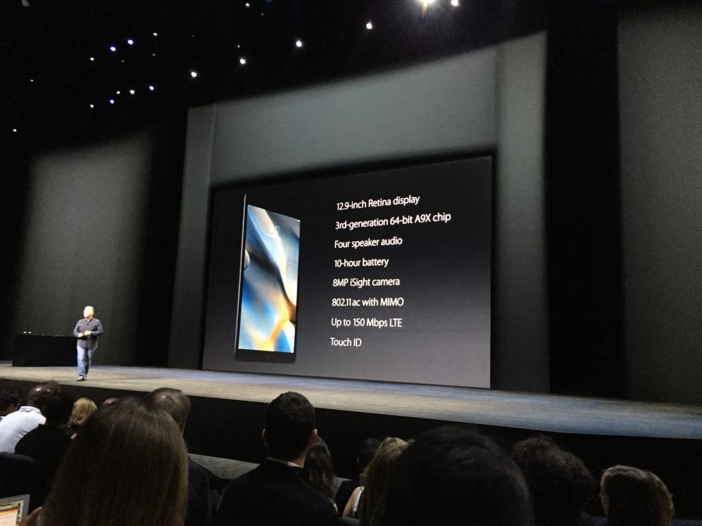 Estas son las especificaciones del iPad Pro.
