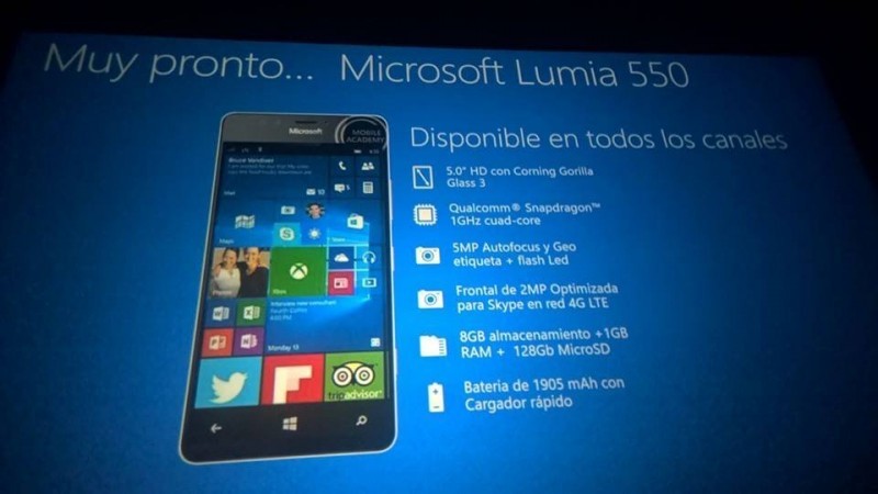 Este sería el Lumia 550, el nuevo gama baja de Microsoft. 