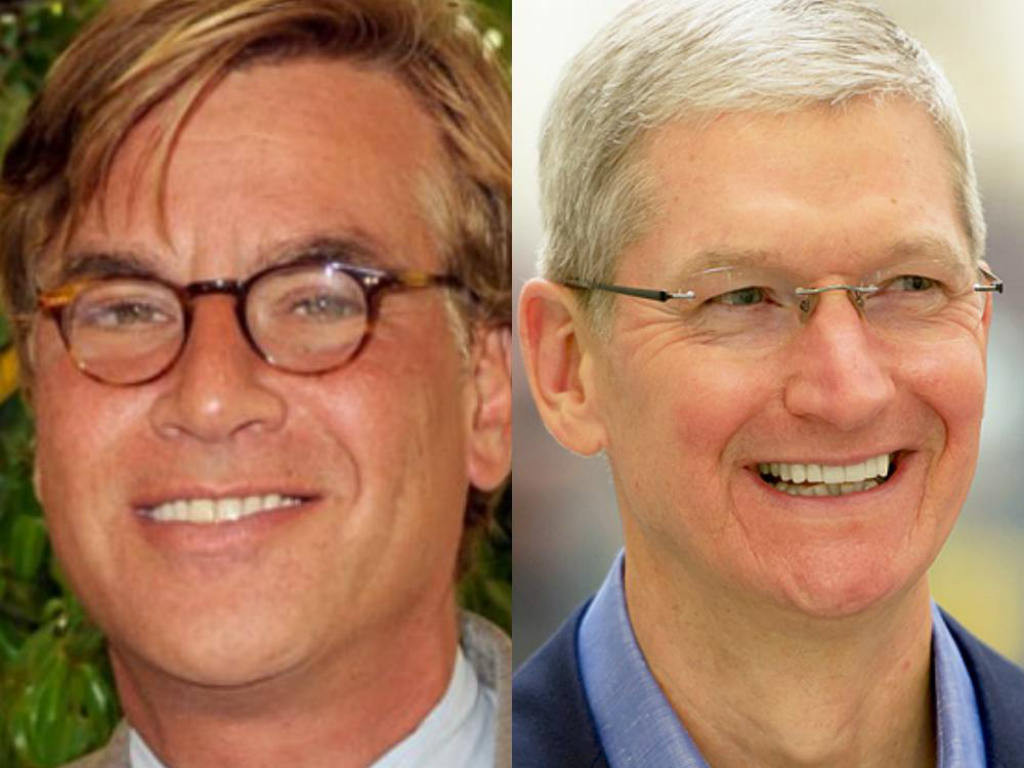 La pelea entre Tim Cook y Aaron Sorkin. 