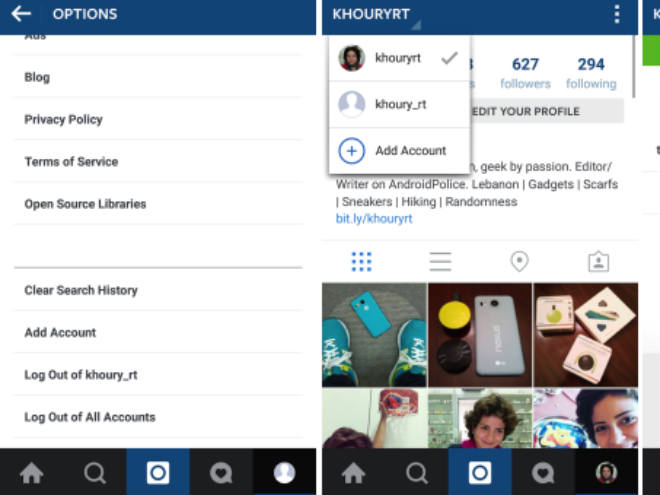 Varias cuentas de Instagram en un solo lugar. 