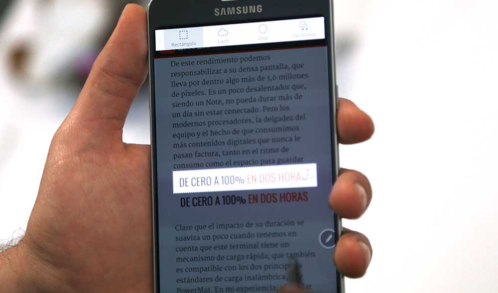 S-Pen en el Galaxy Note 5