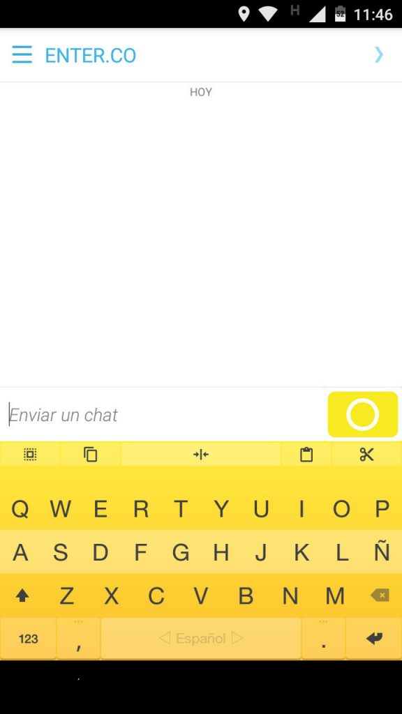 Actualmente el chat de Snapchat luce así.