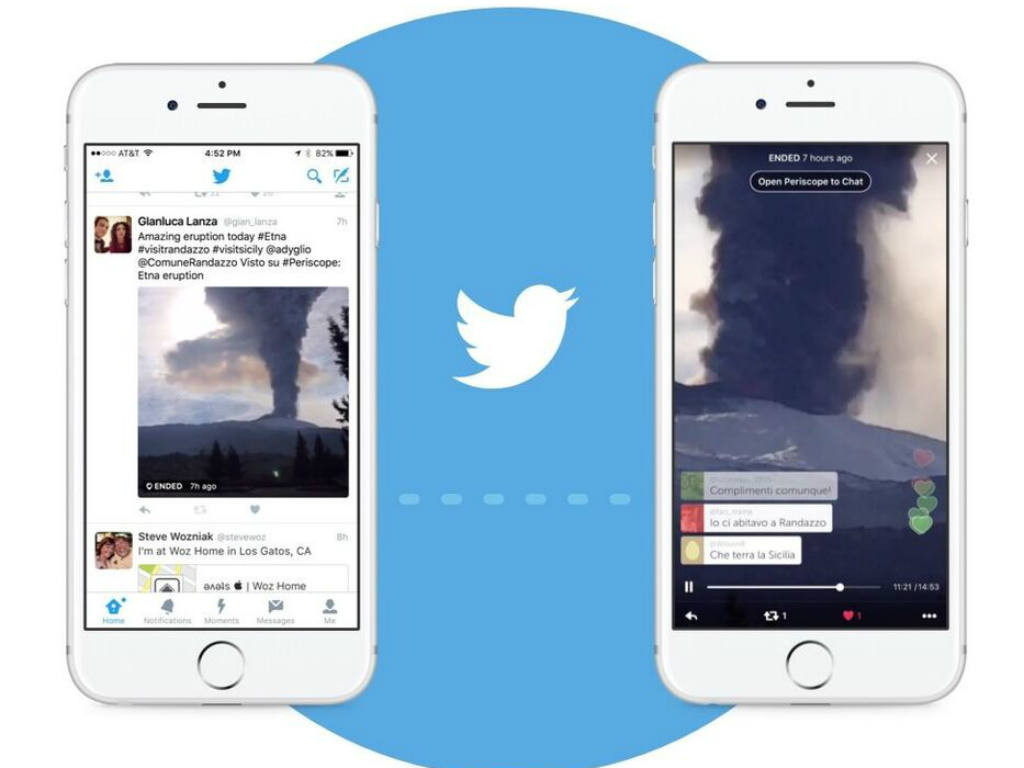 Twitter y Periscope juntos para ver transmisiones más fácil.