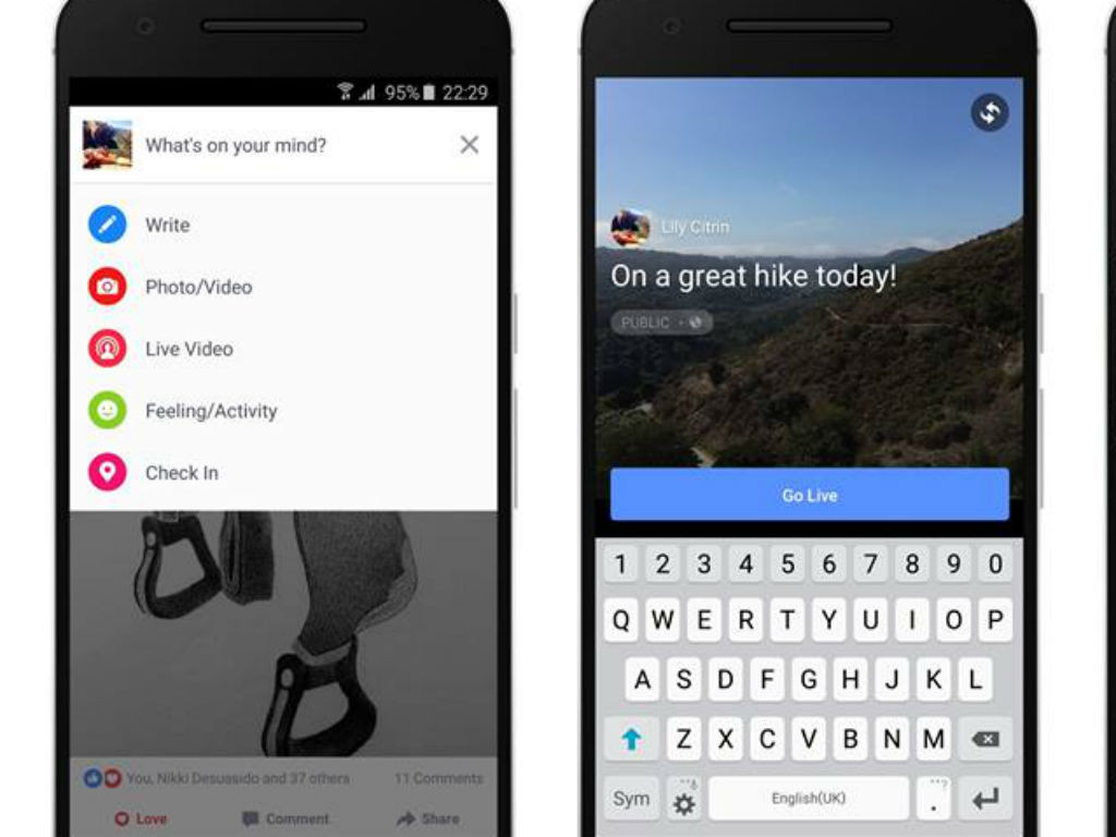 Facebook Live ya funciona en Android. 