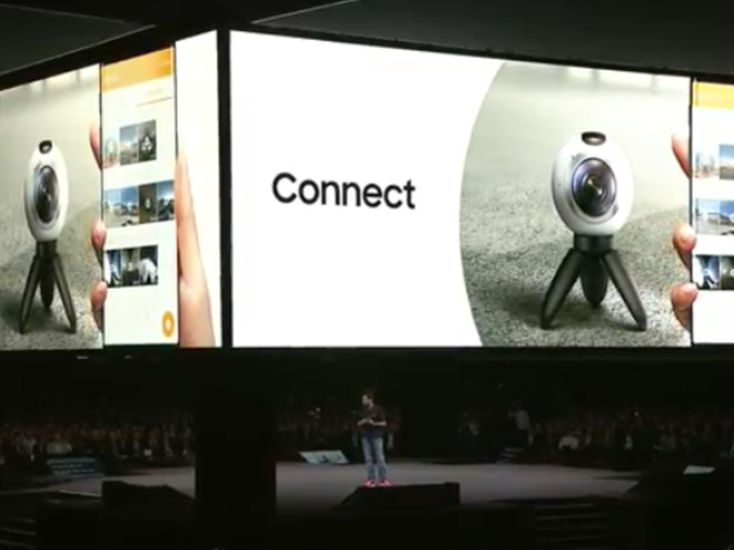 Así se vio el lanzamiento en la conferencia de Samsung. 