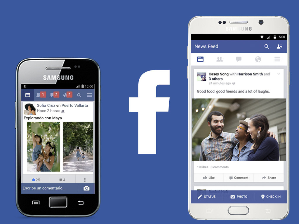 La app de Facebook para celulares sin costo de datos