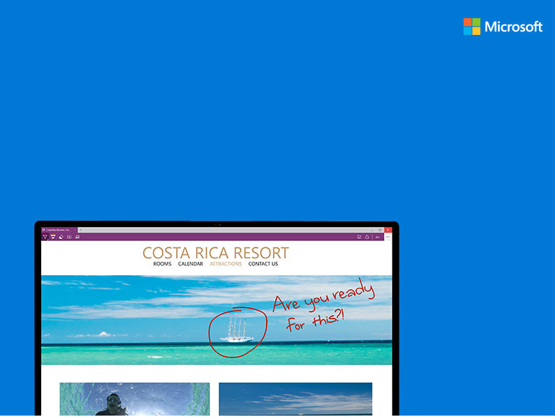 Una de las funcionalidades de Microsoft Edge es la posibilidad de 'escribir sobre las páginas web'.