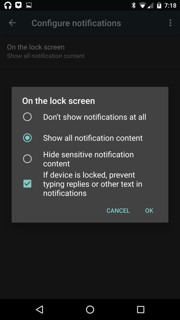 Android N notificaciones