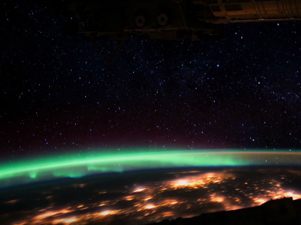 La Aurora Boreal se puede ver en alta resolución desde el espacio. 