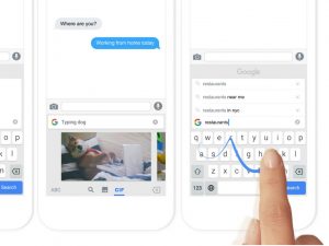 Gboard permite escribir deslizando el dedo por las teclas.