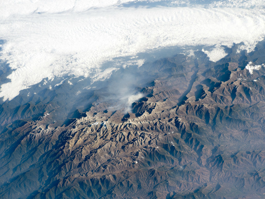 Toma desde el espacio de la Sierra Nevada de Santa Marta. 