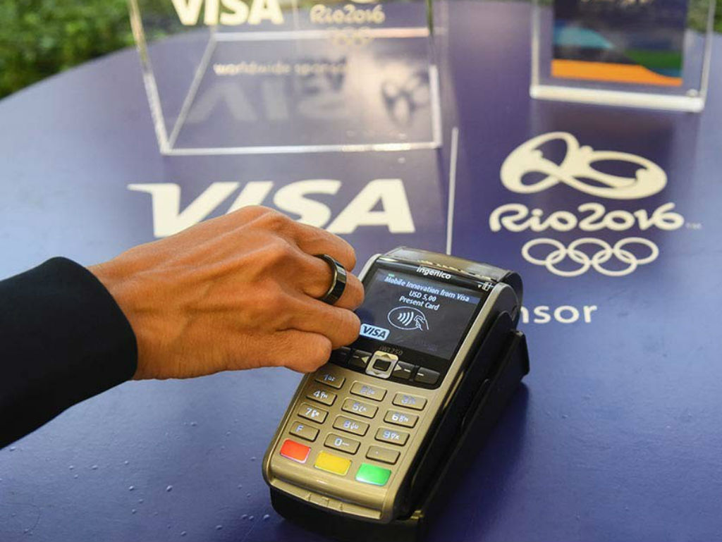 Visa uso su anillo NFC en los Olímpicos de Río 2016. 