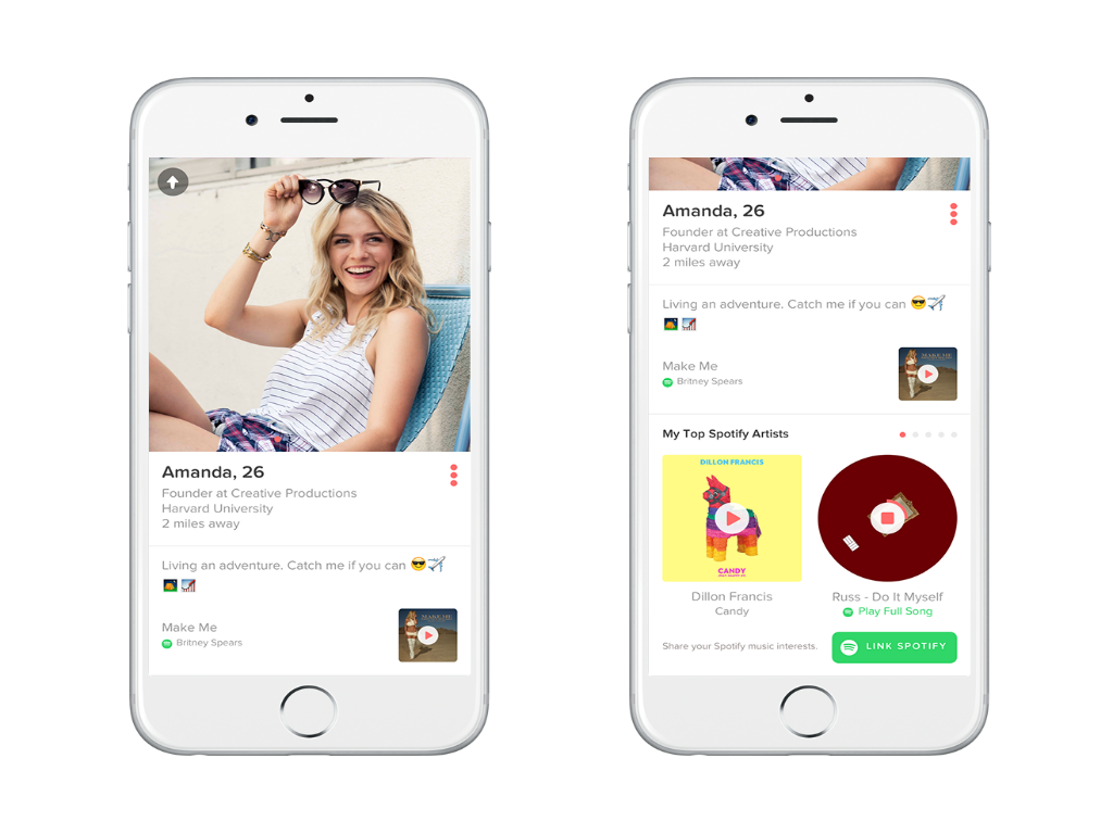 Tinder establece una alianza con Spotify para que más usuarios puedan hacer 'match'.