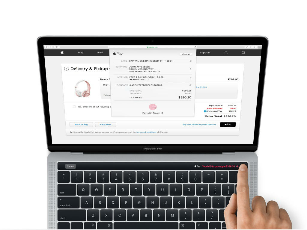 En la parte derecha de la Magic Toolbar estaría el sensor de huellas TouchID.