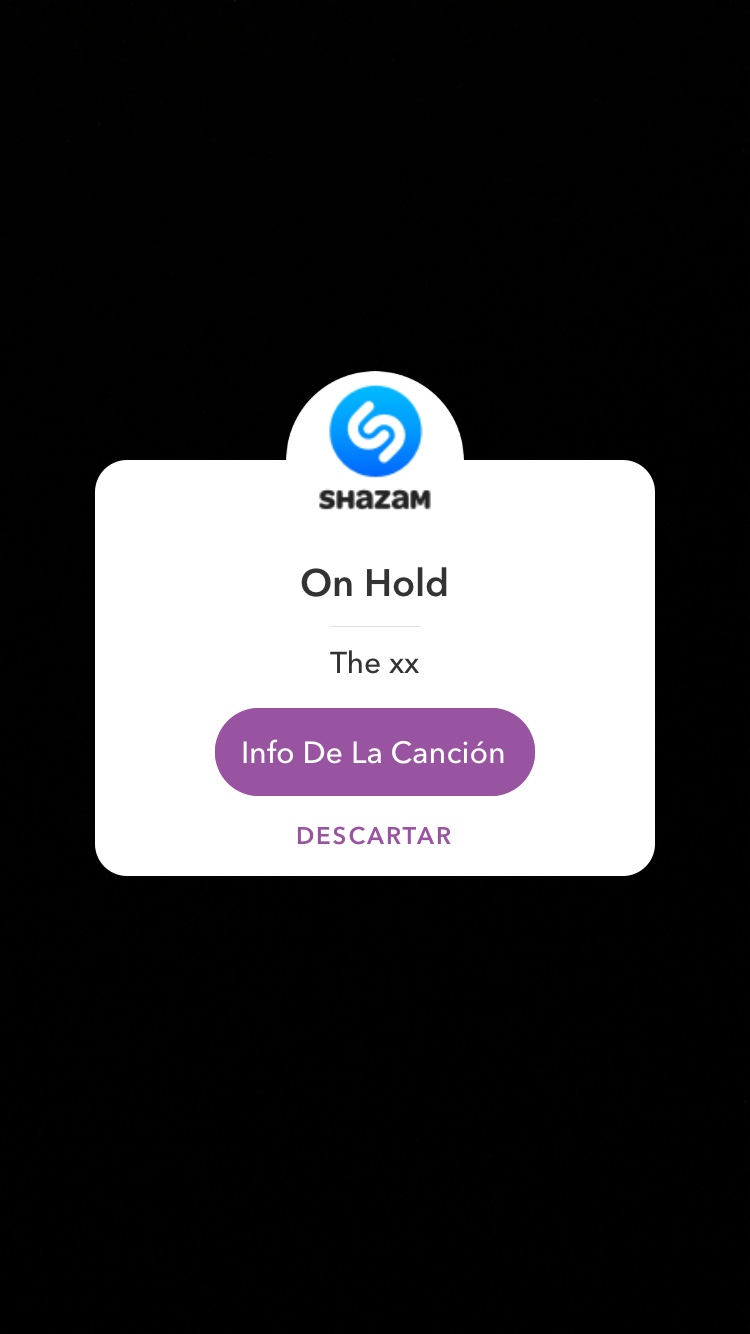 Snapchat ahora te permite saber el nombre de la canción que está sonando. 