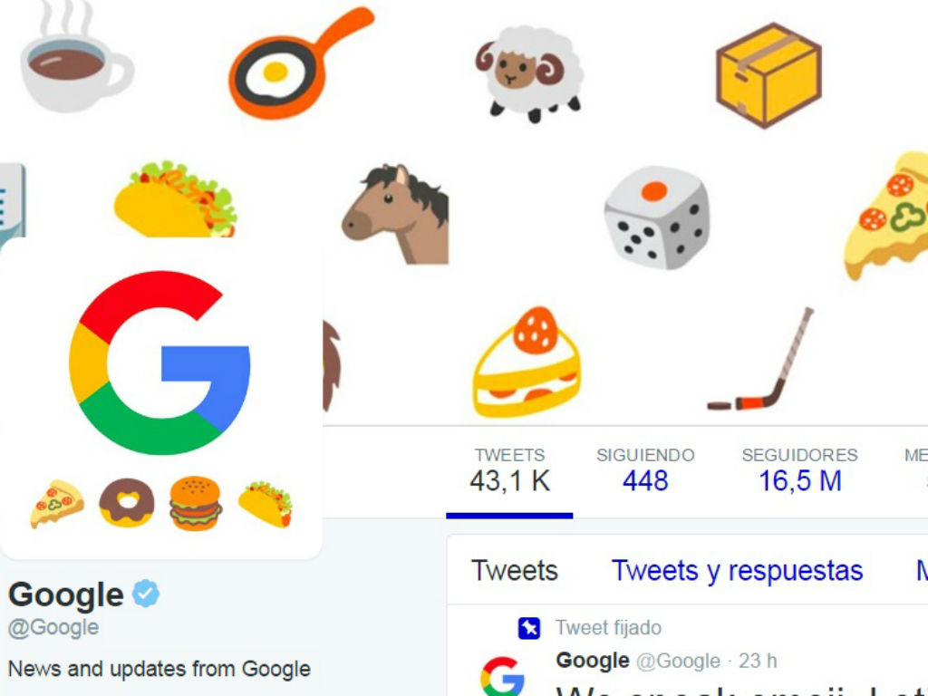 Intenta con varios emojis y Google te dará una respuesta.