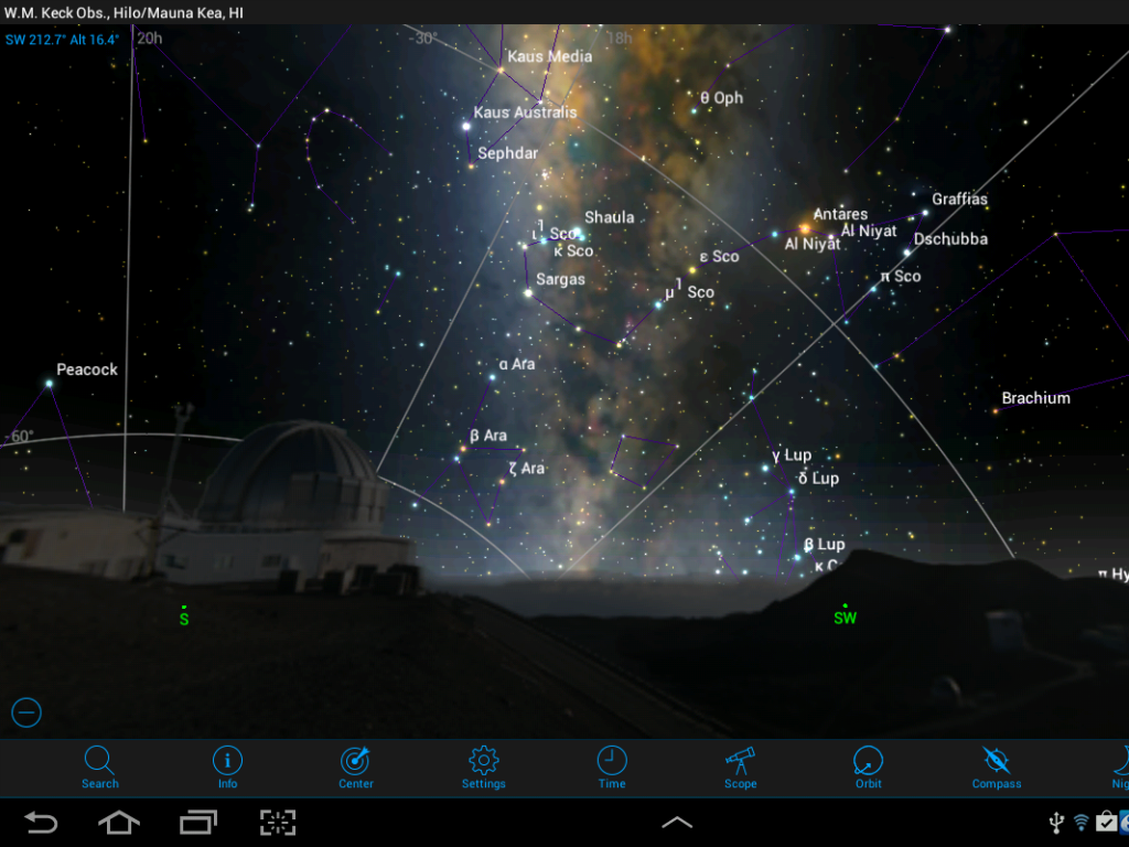 Las apps de astronomía te muestran información detallada sobre estrellas, planetas y galaxias.