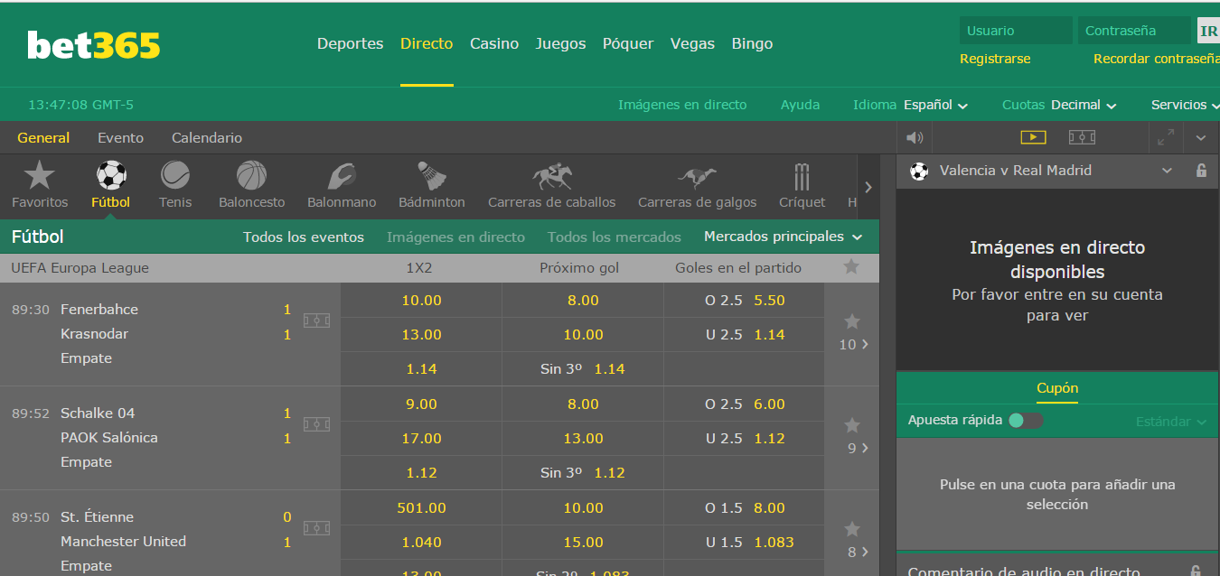 Bet365 es una de las casas de apuesta en línea más conocida.