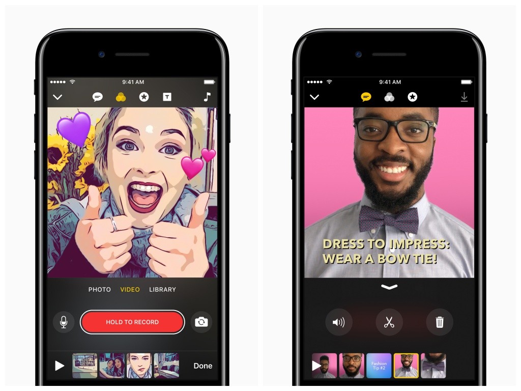 Apple Clips, la nueva aplicación de videos y fotos para iPhone y iPad. 