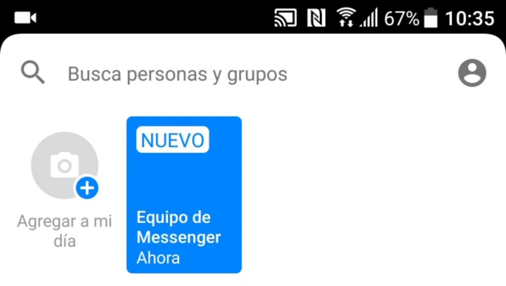 Las historias de Messenger Day se verán encima de las conversaciones. 