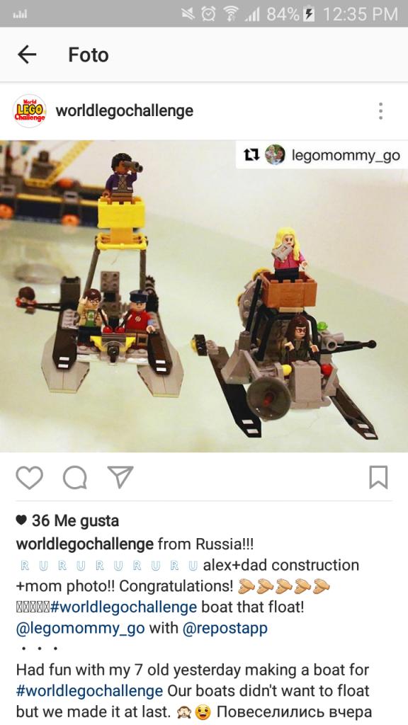 Este es el reto de un participante de Rusia. 