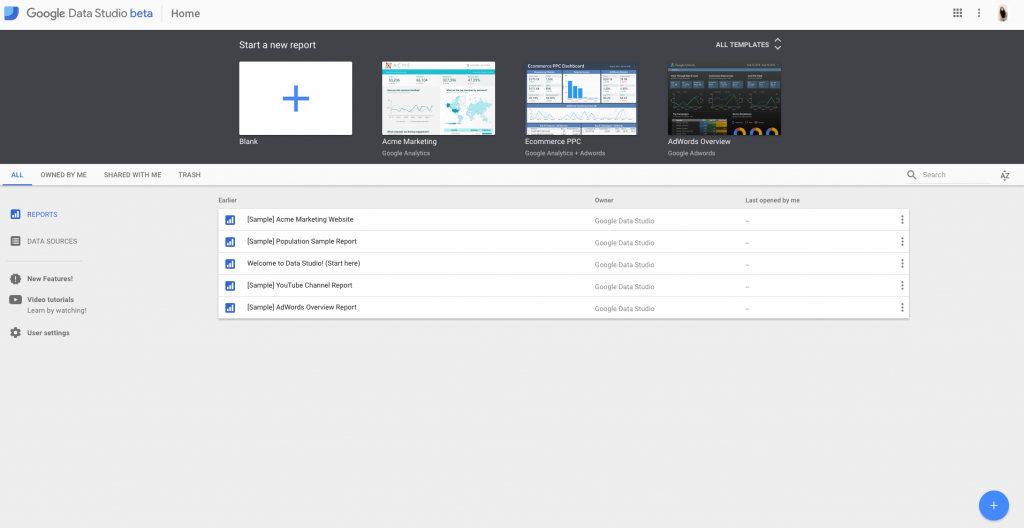 Captura de pantalla Google Analytics