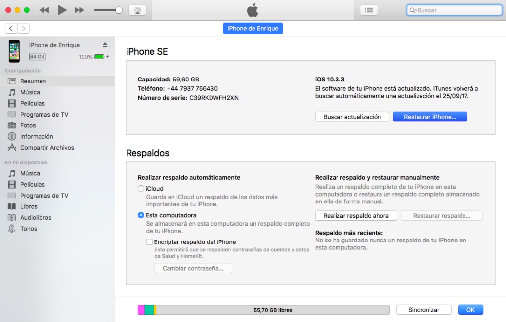 iOS 11 restaurar iPhone