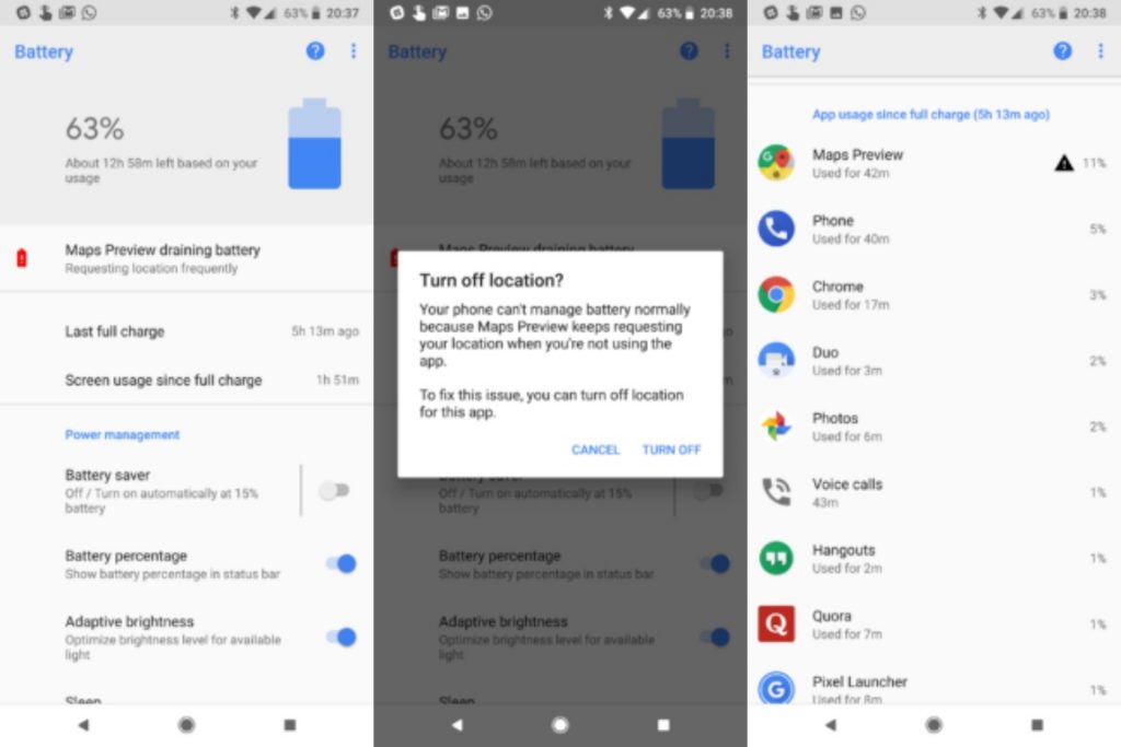 Android Oreo Bateria wakelock detector