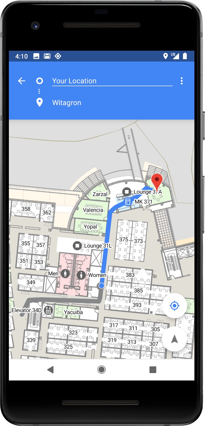 Android P ubicacion en interiores