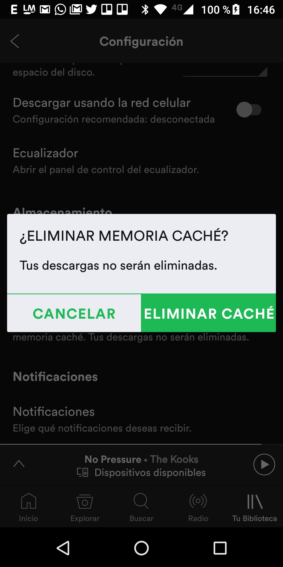 Spotify cache