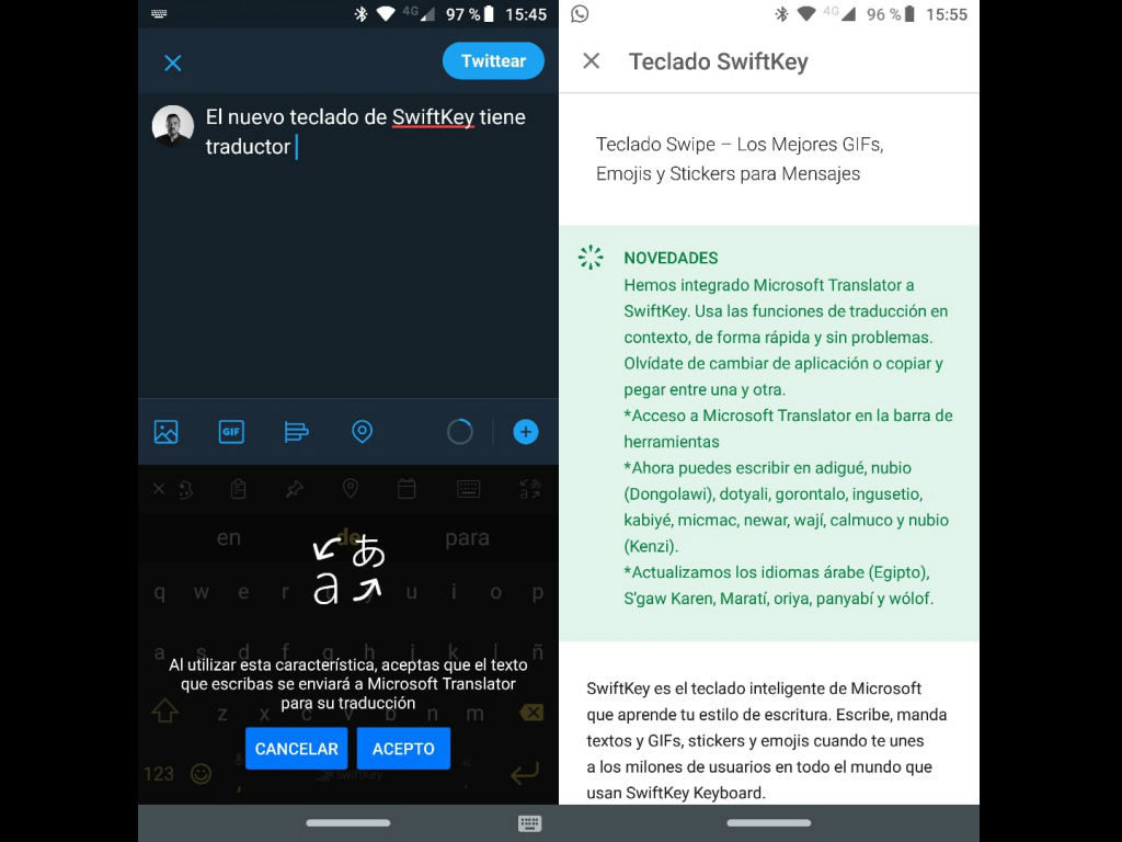 Traductor Microsoft Swiftkey