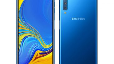 Galaxy A7 azul frontal